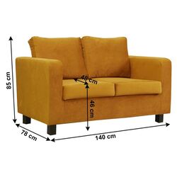 Canapea Mobhaus Luana 2-locuri (Mustard) Thumb