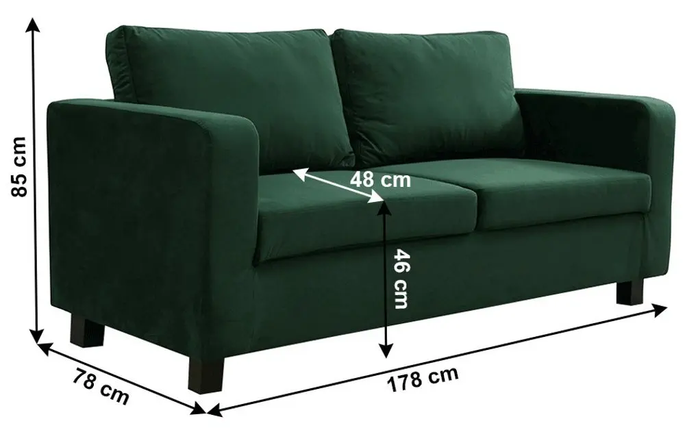 Canapea Mobhaus Luana 3-locuri (Emerald)