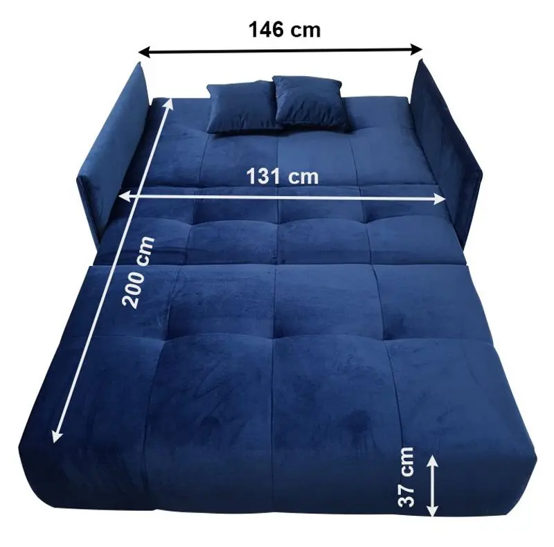 Диван раскладной Mobhaus Alana Paris Riviera Blue (3-местный) - 4
