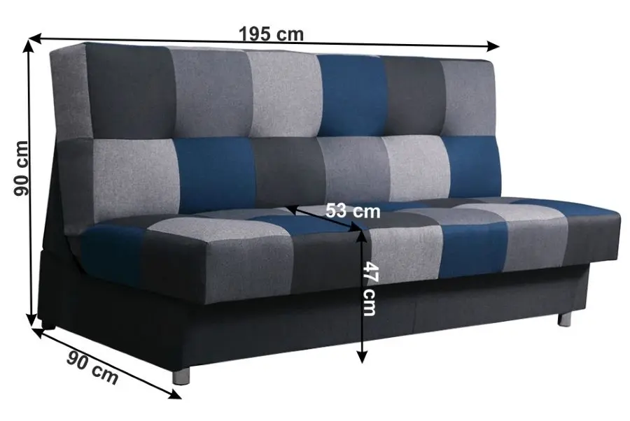 Canapea extensibila Mobhaus Alabama (Blue)