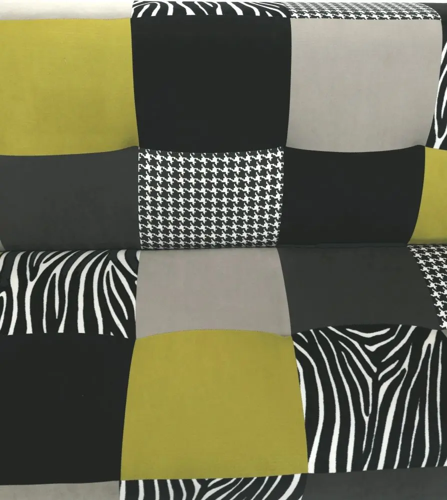 Canapea extensibila Mobhaus Alabama (Light Green/Gray/Black)