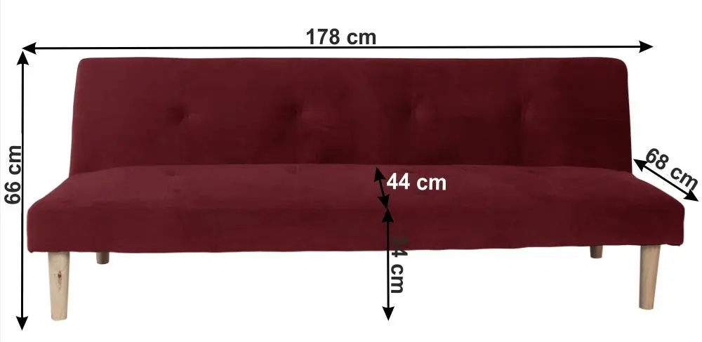 Диван раскладной Mobhaus Alida (Burgundy)