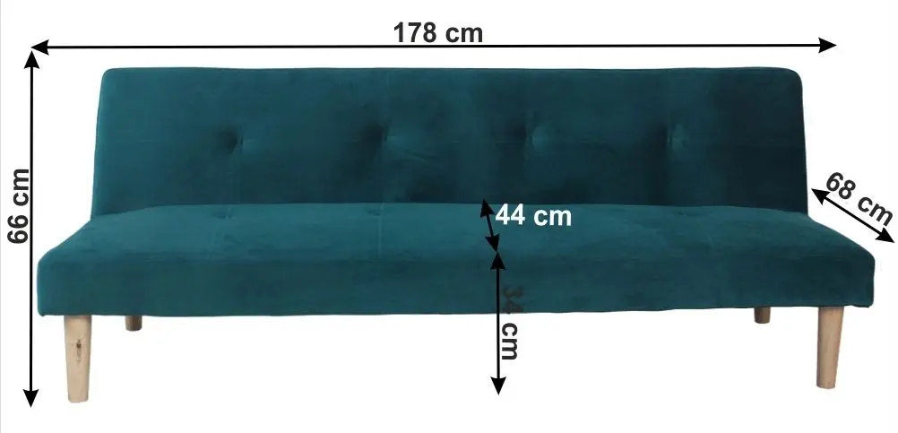 Canapea extensibila Mobhaus Alida (Emerald)