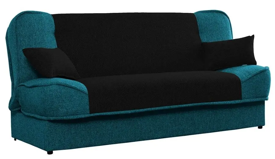 Canapea extensibila Mobhaus Asia New (Turquoise/Black)