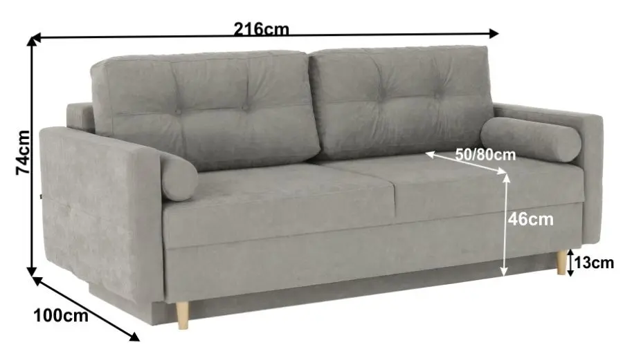 Диван раскладной Mobhaus Aurelia (Gray) - 3