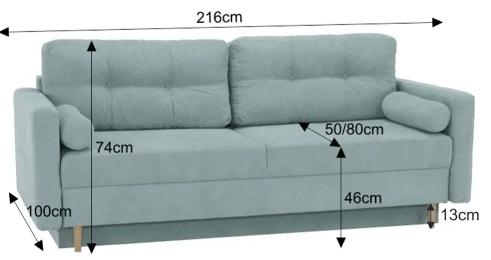 Диван раскладной Mobhaus Aurelia (Menthol)