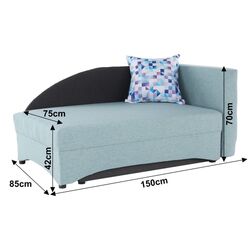 Диван раскладной Mobhaus Bella Right (Menthol/Gray) Thumb