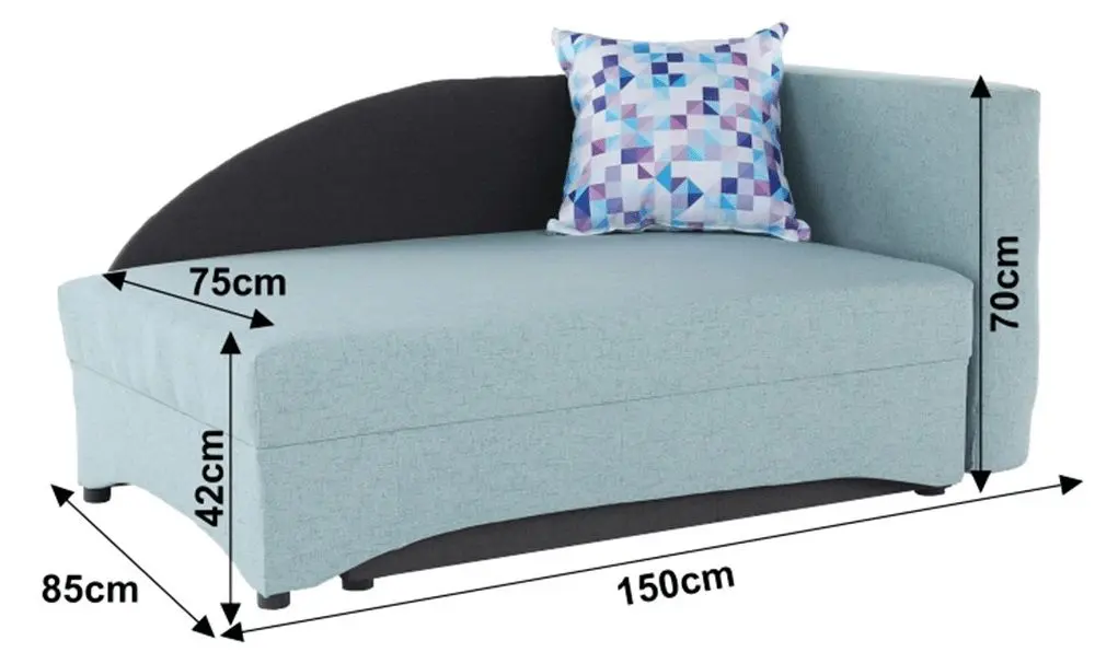 Диван раскладной Mobhaus Bella Right (Menthol/Gray) - 13