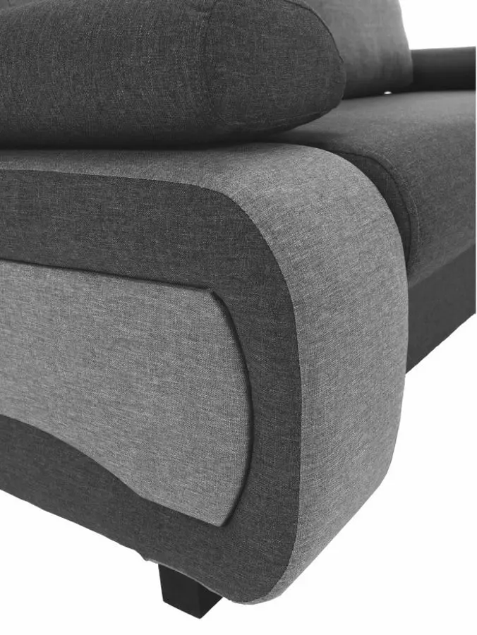 Canapea extensibila Mobhaus Bolivia (Dark Gray/Light Gray)
