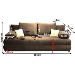 Canapea extensibila Mobhaus Cliv (Cappuccino/Beige) Thumb