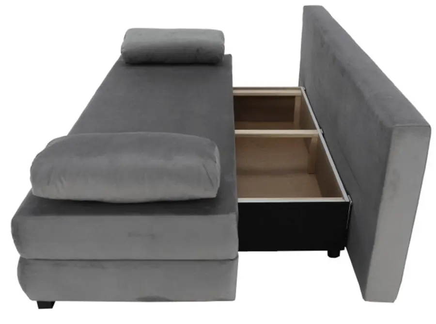 Canapea extensibila Mobhaus Cliv (Gray/Turquoise)