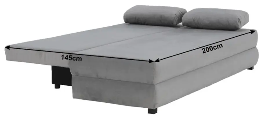 Canapea extensibila Mobhaus Cliv (Gray/Turquoise)