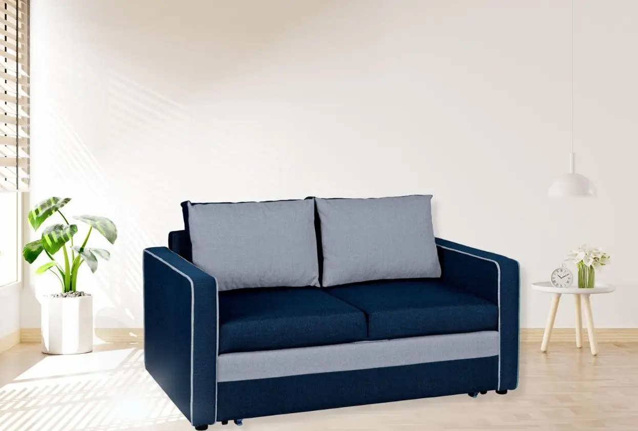 Canapea extensibila Mobhaus Dada (Blue Light/Blue)