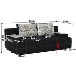 Диван раскладной Mobhaus Elize (Black) Thumb