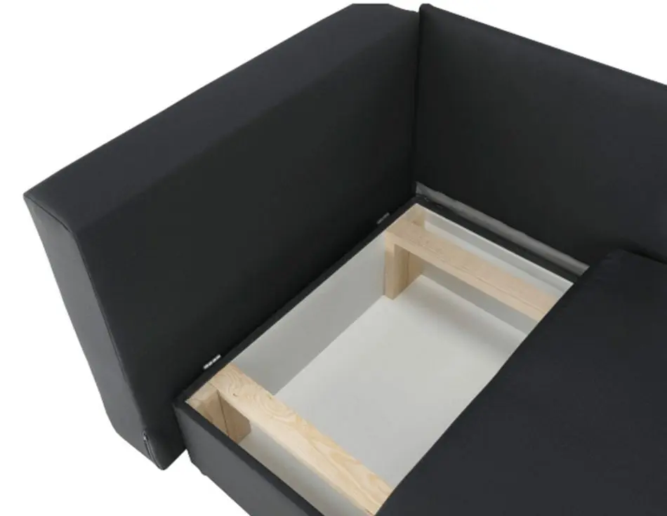 Canapea extensibila Mobhaus Laurel Left (Gray-Black)