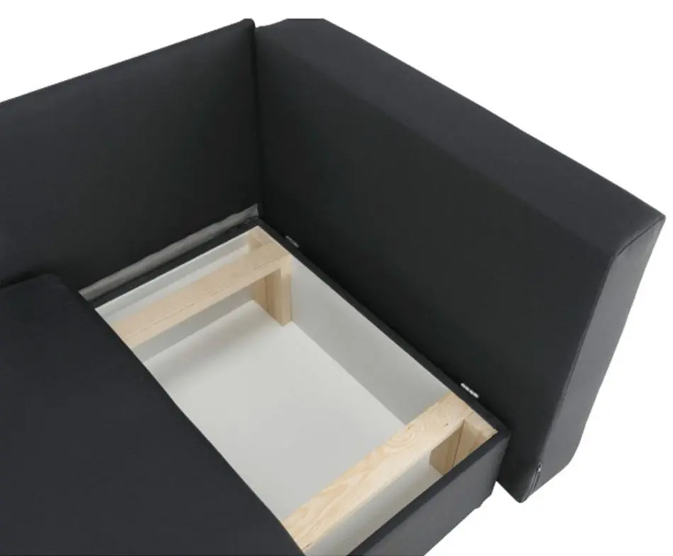 Canapea extensibila Mobhaus Laurel Right (Gray-Black)