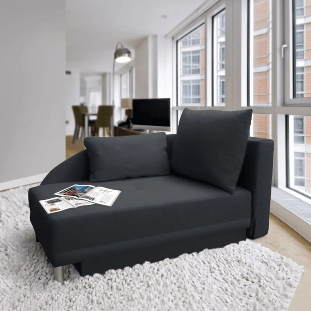 Canapea extensibila Mobhaus Laurel Right (Gray-Black)