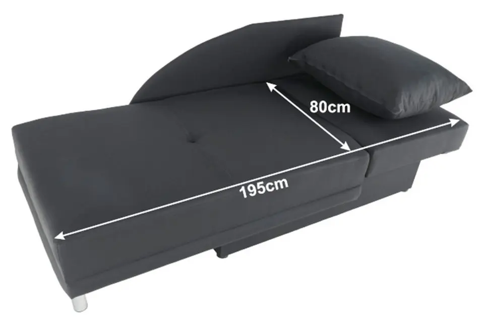 Canapea extensibila Mobhaus Laurel Right (Gray-Black)