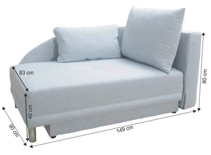 Диван раскладной Mobhaus Laurel Right (Light Blue) - 5