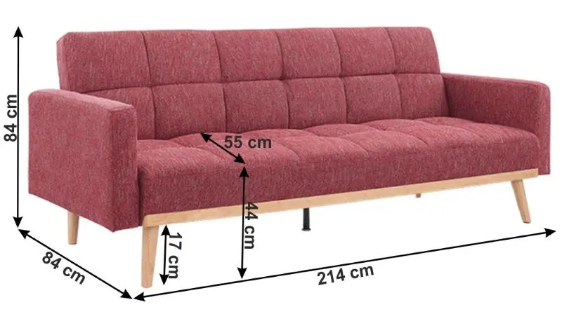 Диван раскладной Mobhaus Mavera (Burgundy) - 2
