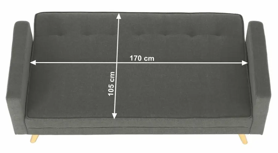 Canapea extensibila Mobhaus Otisa (Gray)