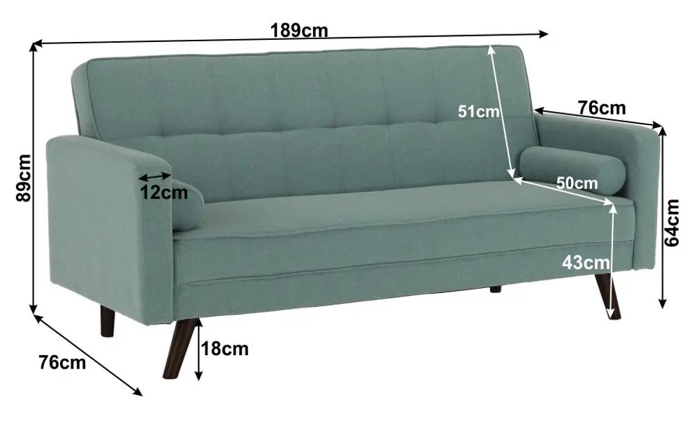 Диван раскладной Mobhaus Otisa (Menthol Green)