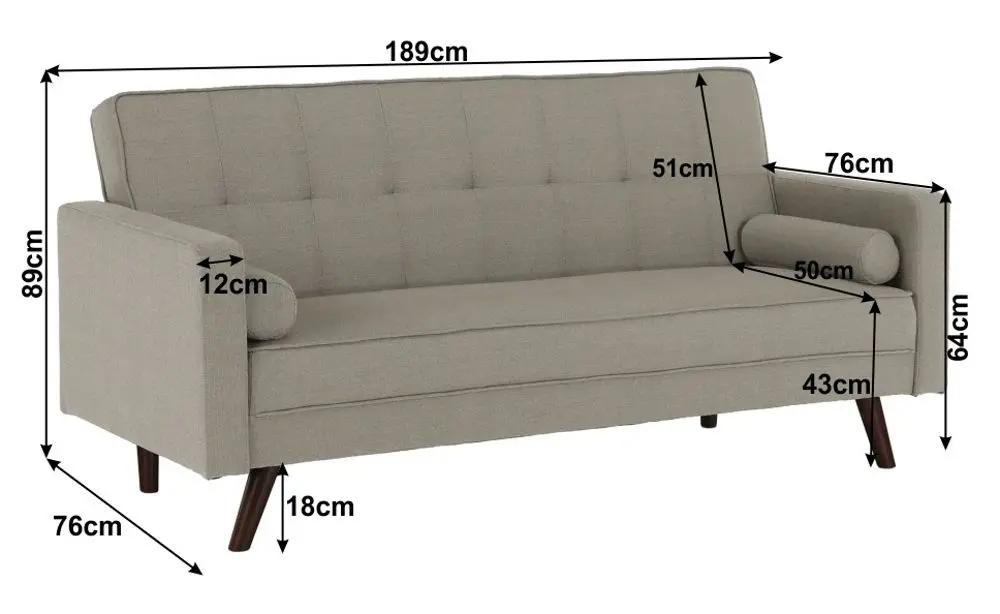 Canapea extensibila Mobhaus Otisa (Taupe)