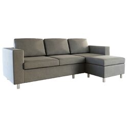 Canapea de colt Mobhaus Silera 3-locuri cu puf (Light Gray)