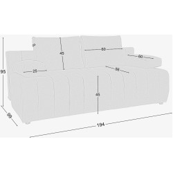 Canapea Mobiland Domino Wave 01 (Cream) Thumb