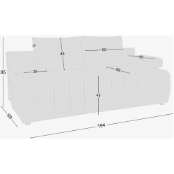 Canapea Mobiland Domino Wave 15 (Grey) Thumb