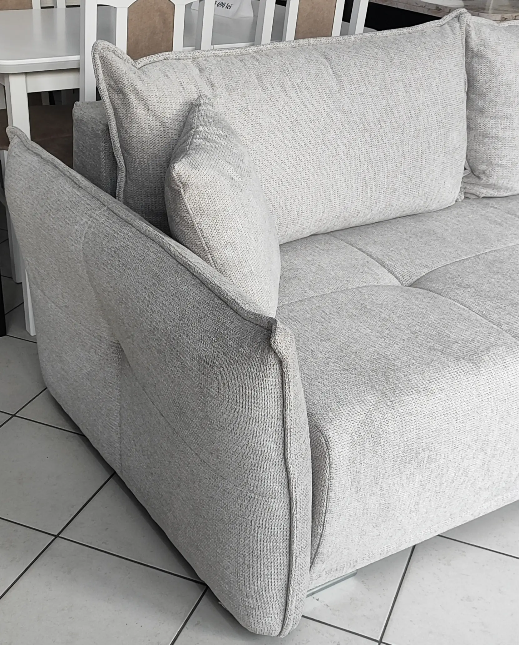 Canapea Mobiland Vibe Aragon 80 (Light Grey) - 3