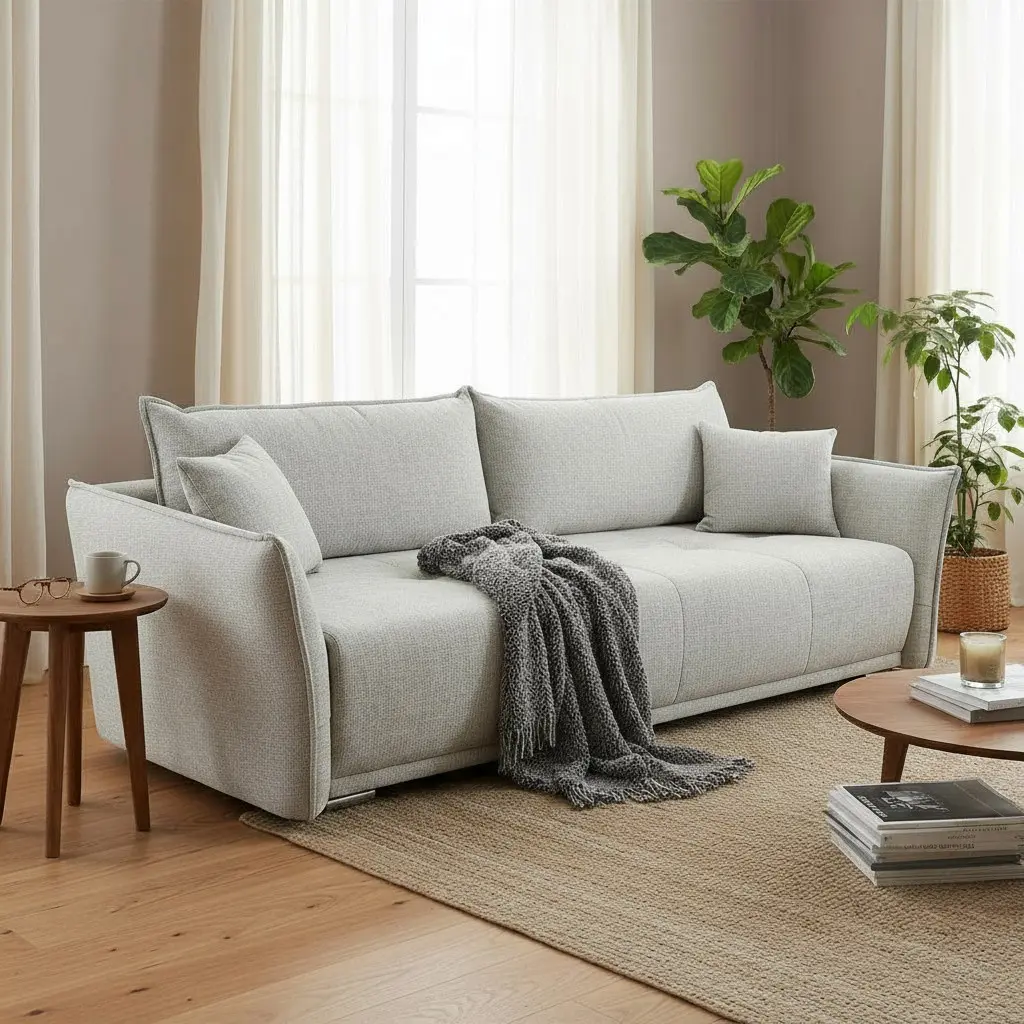 Canapea Mobiland Vibe Aragon 80 (Light Grey)