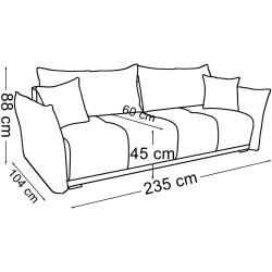 Canapea Mobiland Vibe Aragon 97 (Brown) Thumb