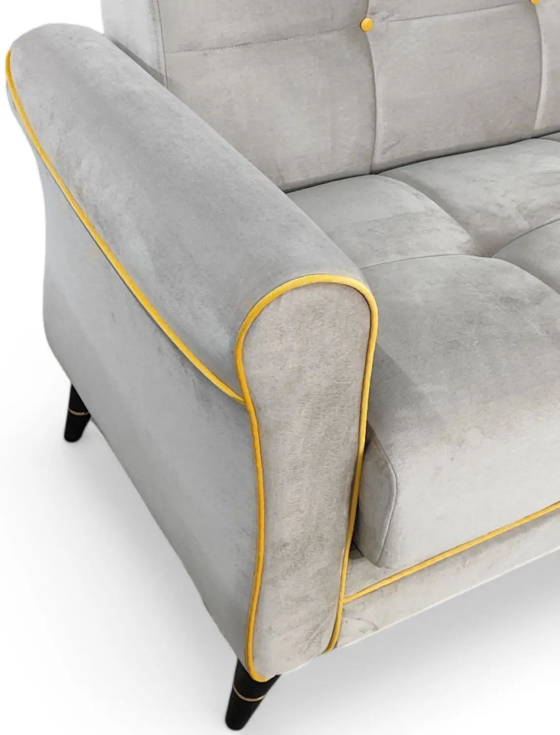 Canapea Mobiland Victoria (Grey/Yellow) - 4