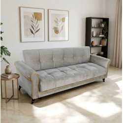 Canapea Mobiland Victoria (Grey/Yellow)