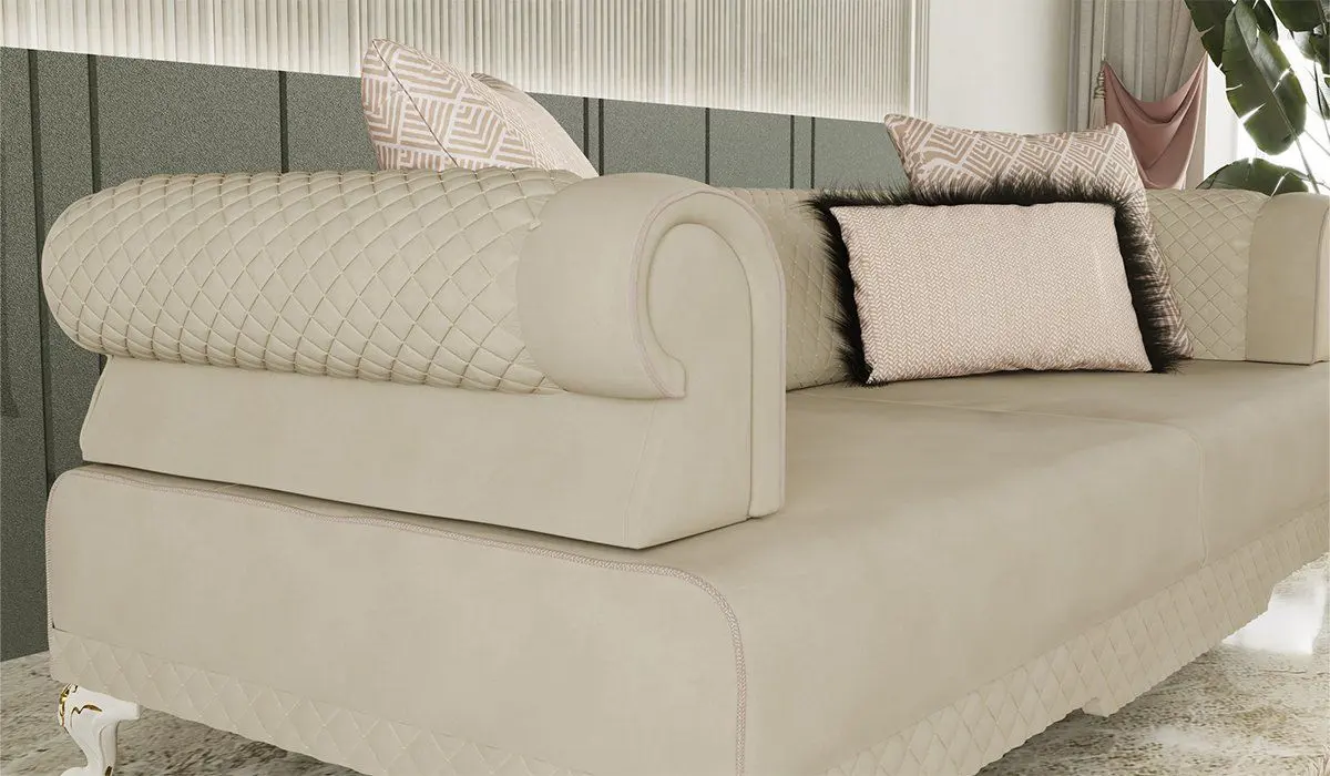 Canapea ModaLife Hurrem 172 2 locuri (Cream)