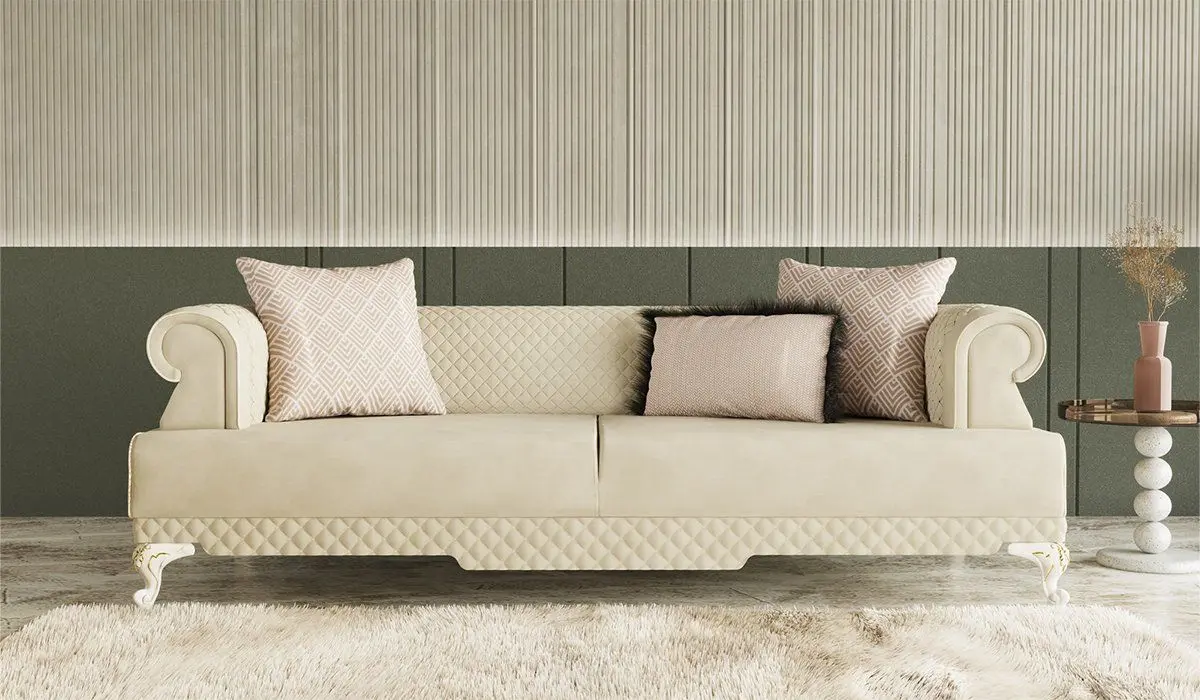 Canapea ModaLife Hurrem 172 2 locuri (Cream)