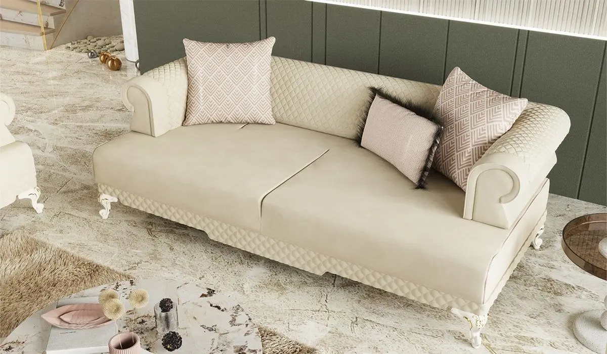 Canapea ModaLife Hurrem 223 3 locuri (Cream) - 2