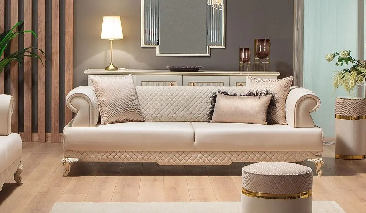 Canapea ModaLife Hurrem 223 3 locuri (Cream) - 6