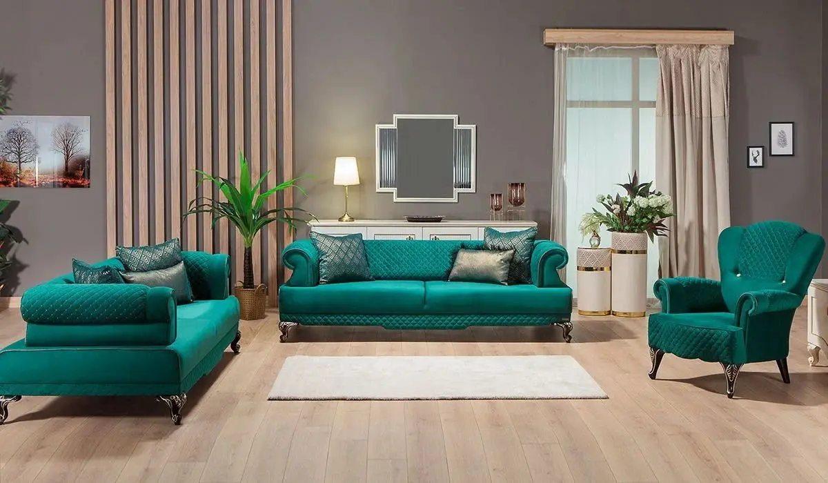 Canapea ModaLife Hurrem 223 3 locuri (Green)