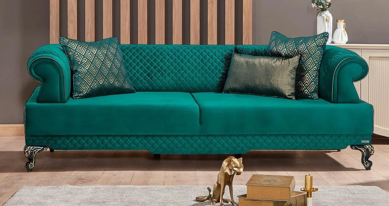 Canapea ModaLife Hurrem 223 3 locuri (Green)