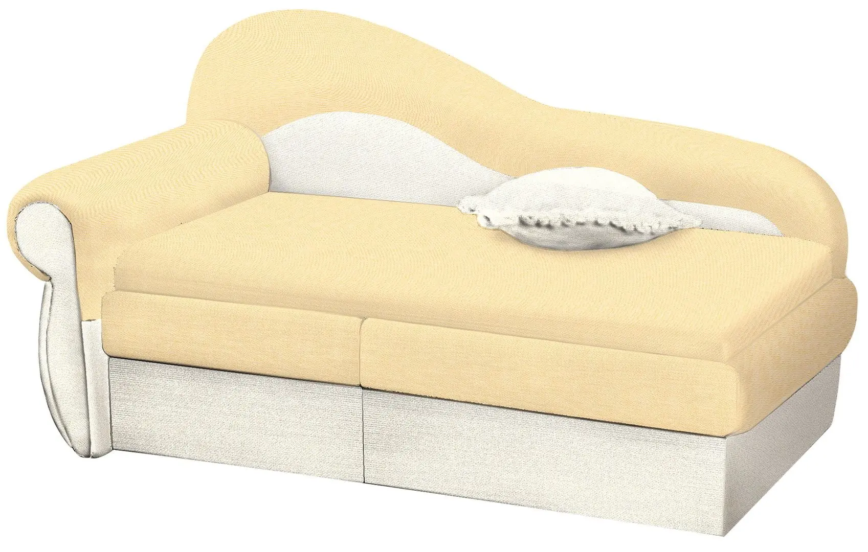 Canapea Modern Dolphin Flex 2/103 Yellow/Beige (colt 7)