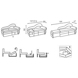 Canapea Modern Dolphin Flex 2/103 Yellow/Beige (colt Г) Thumb