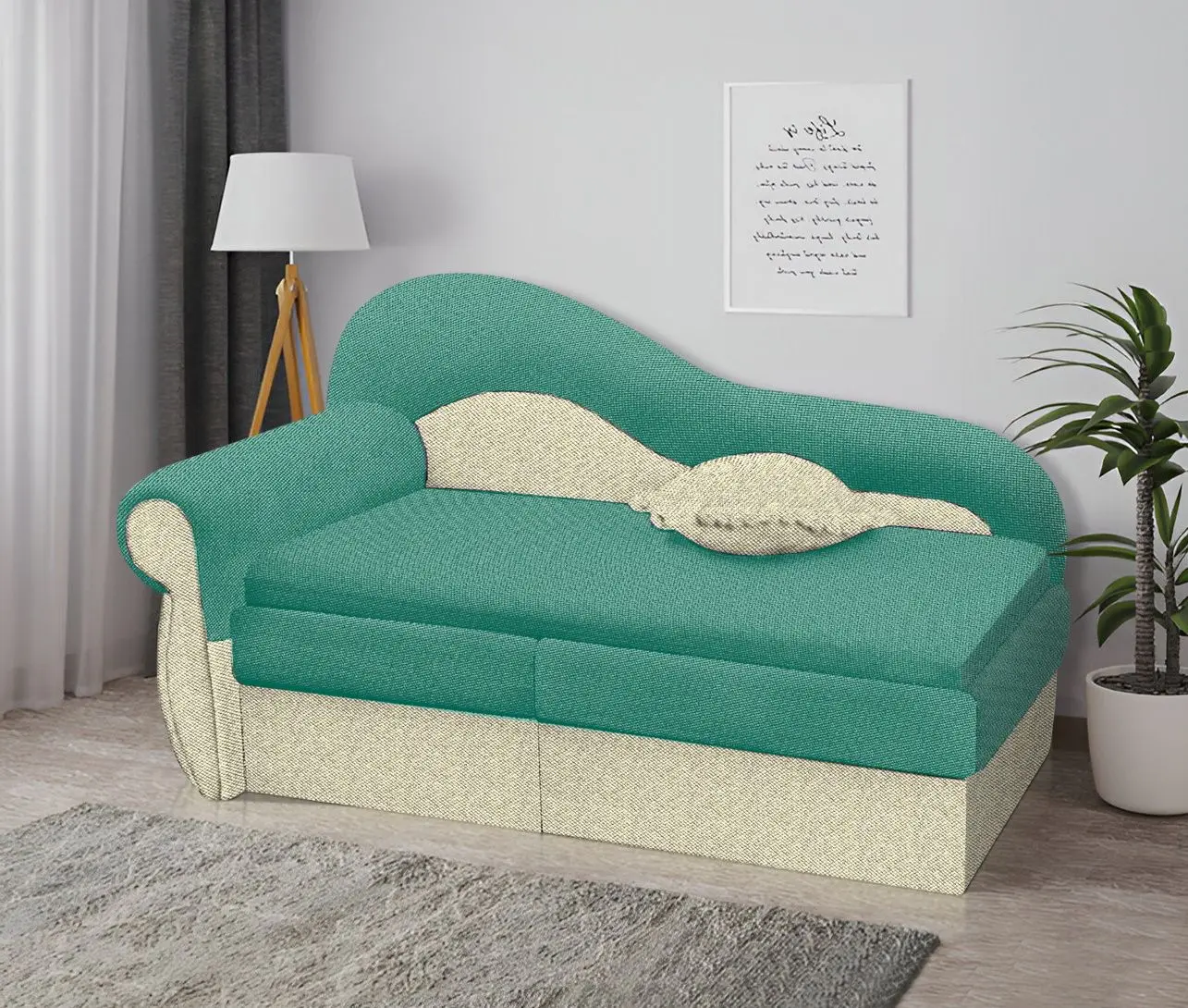 Диван Modern Dolphin Flex 5/103 Green/Beige (угол 7)