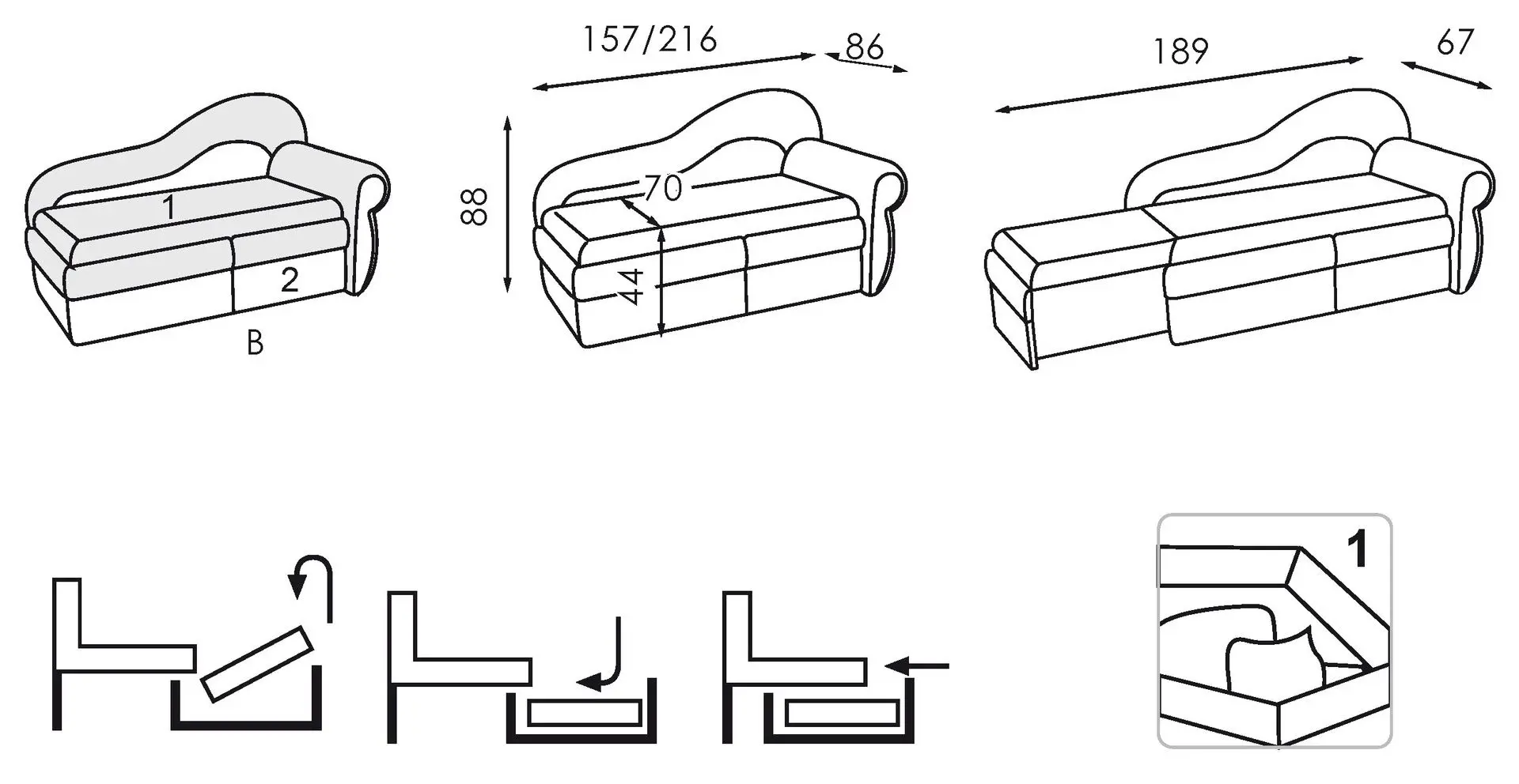 Диван Modern Dolphin Flex 7/103 Pink/Beige (угол Г)