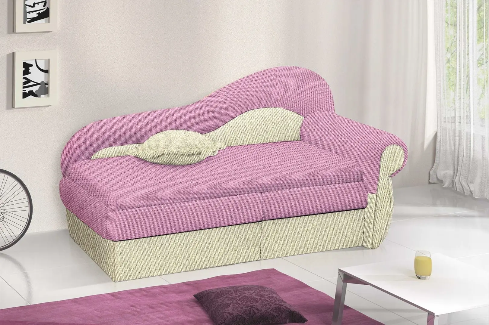 Диван Modern Dolphin Flex 7/103 Pink/Beige (угол Г)