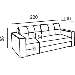 Диван Modern Arthur Alaska 28/Alaska 03 (Brown/Dark Brown) Thumb