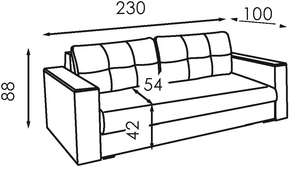 Диван Modern Arthur Alaska 28/Alaska 03 (Brown/Dark Brown)