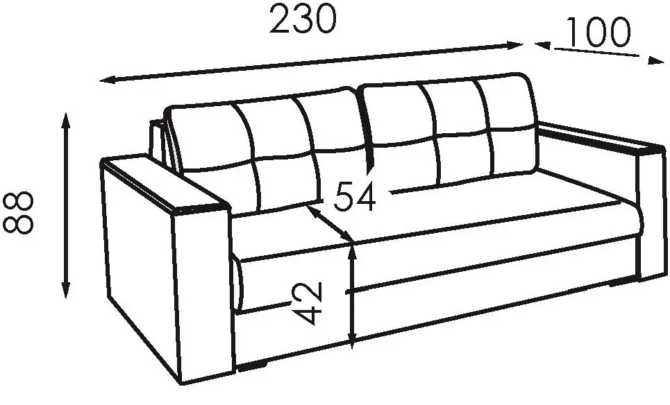 Диван Modern Arthur New Vavilon 65 (Grey Brown)