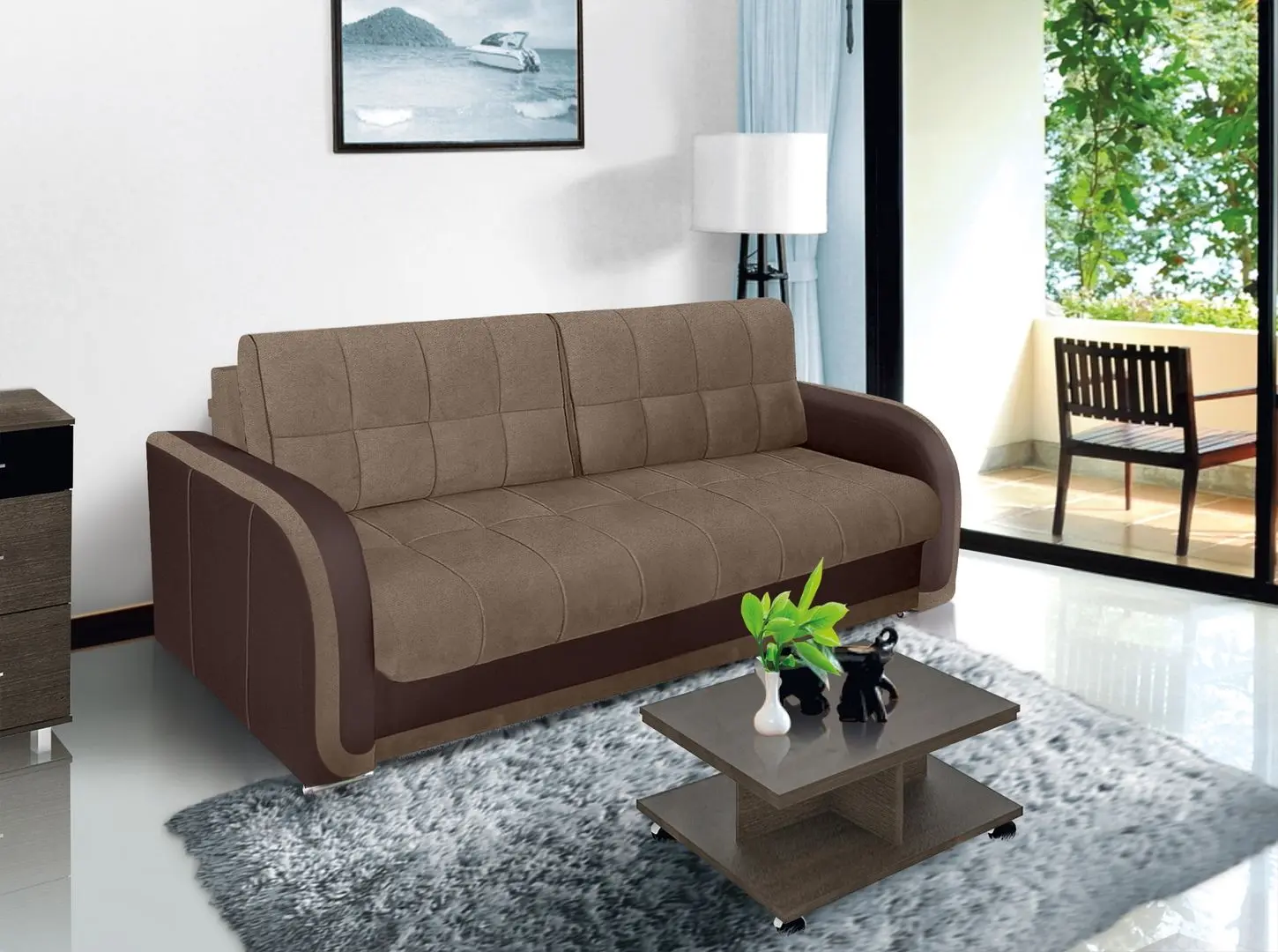 Canapea Modern Barton Alaska 02/Fly Nova 2231 (Indian Tan/Chocolate Brown)